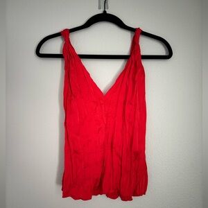 ASTR Plisse V-Neck Tank Top - New with Tags